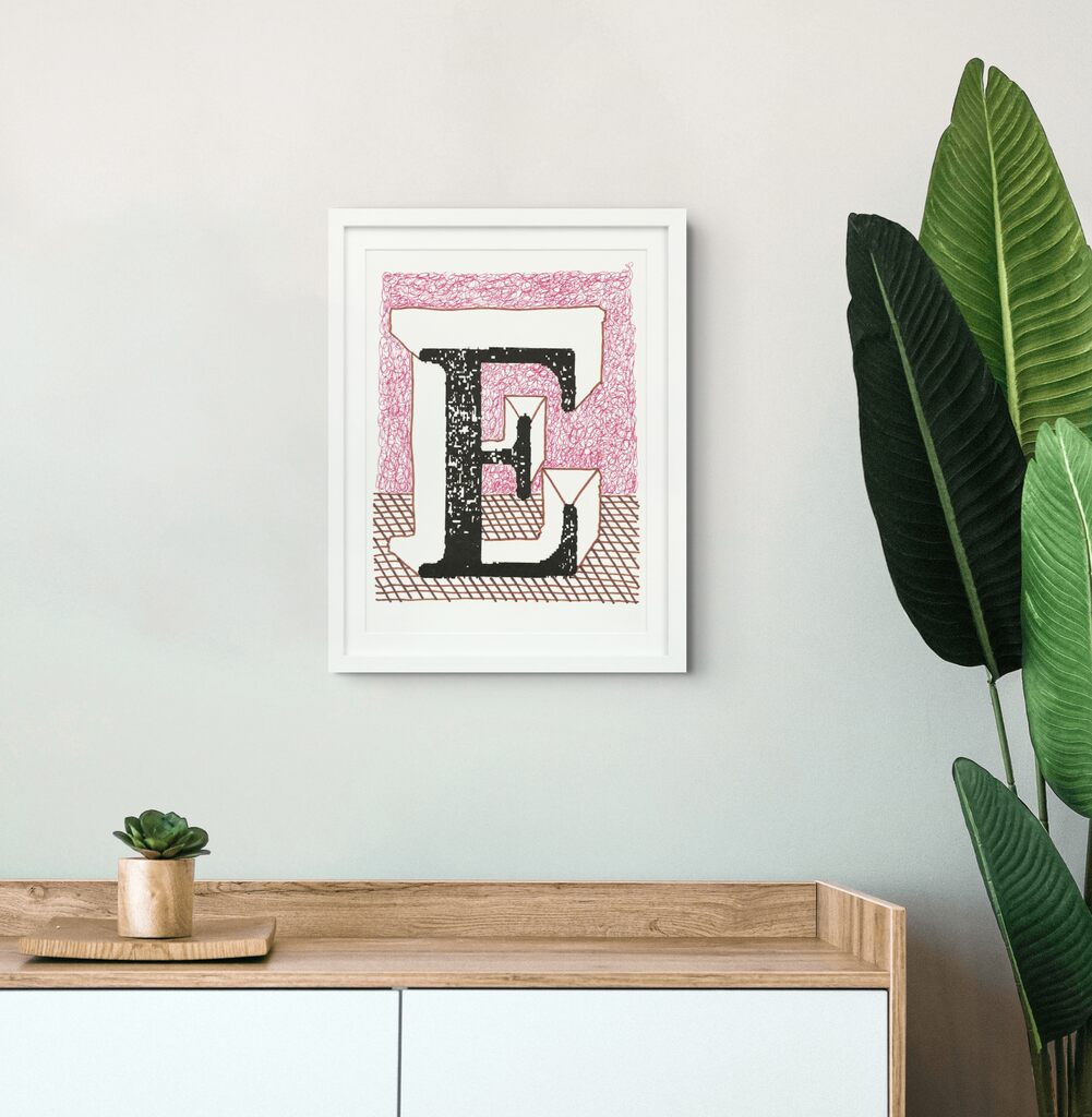 'E', From Hockneys Alphabet