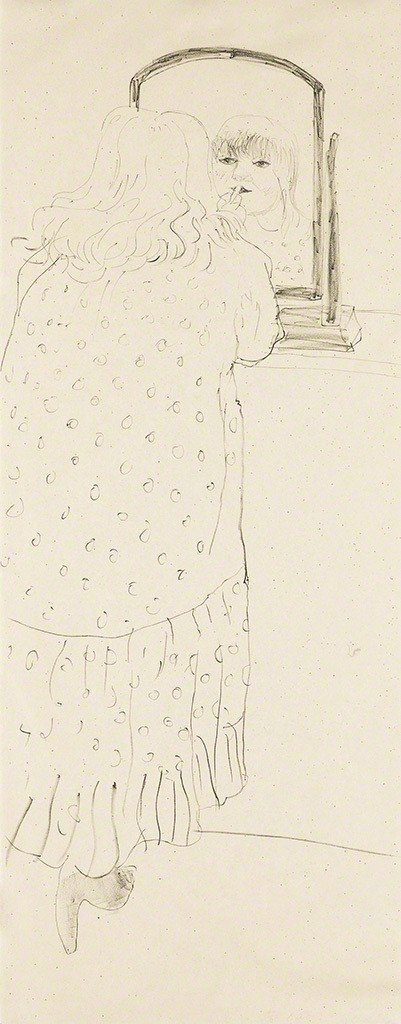 David Hockney, Ann Putting on Lipstick, 1979