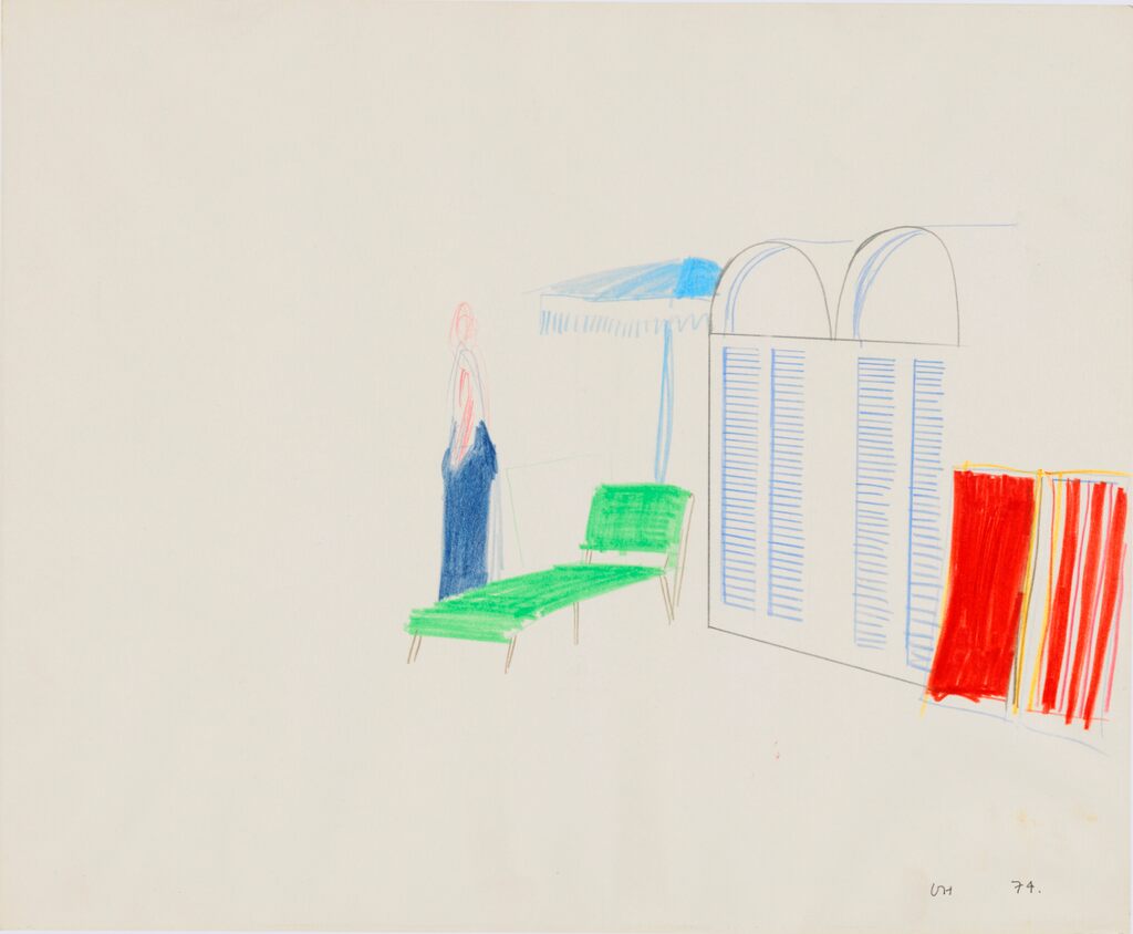 David Hockney, Poolside, 1974