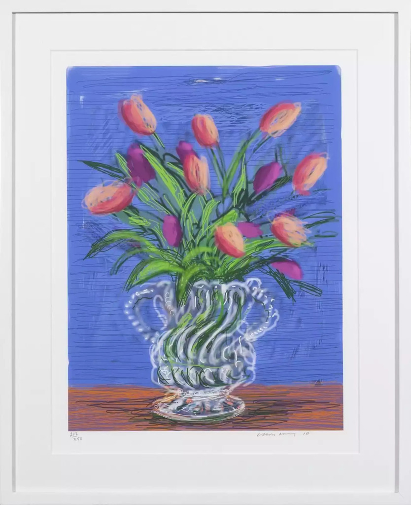 David Hockney, Untitled, 346 Tulips IPad drawing, 2010