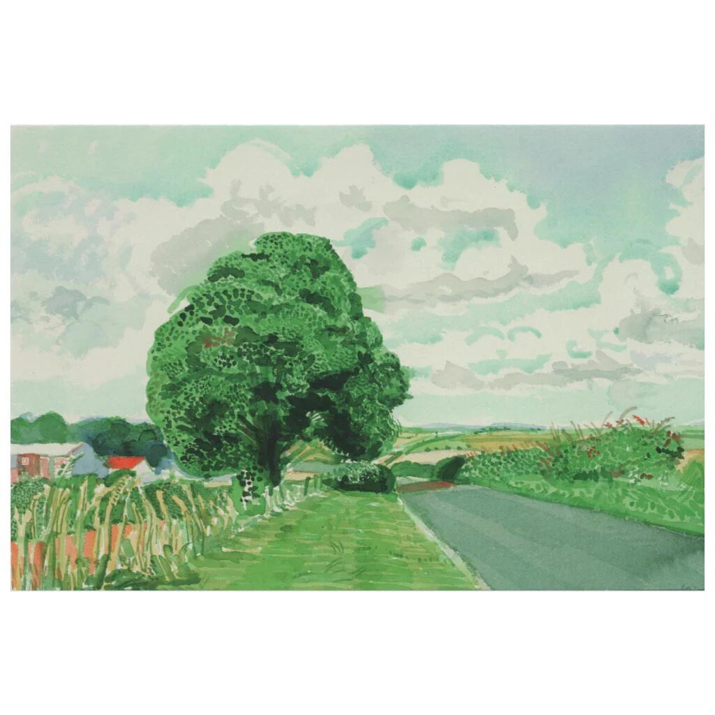 ROAD AND TREE NEAR WETWANG, image 1