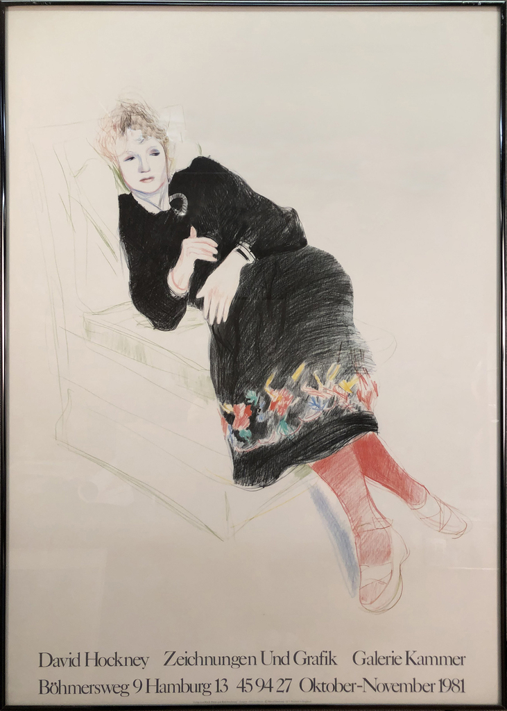 David Hockney, Portrait of Celia In A Black Dress With Colored Border, 1981