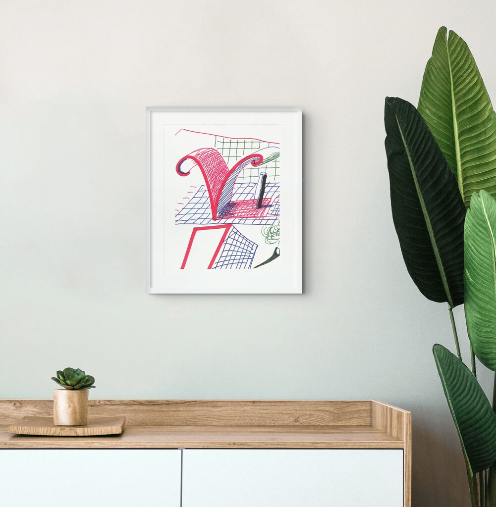 David Hockney, 'V', From Hockney's Alphabet, 1991