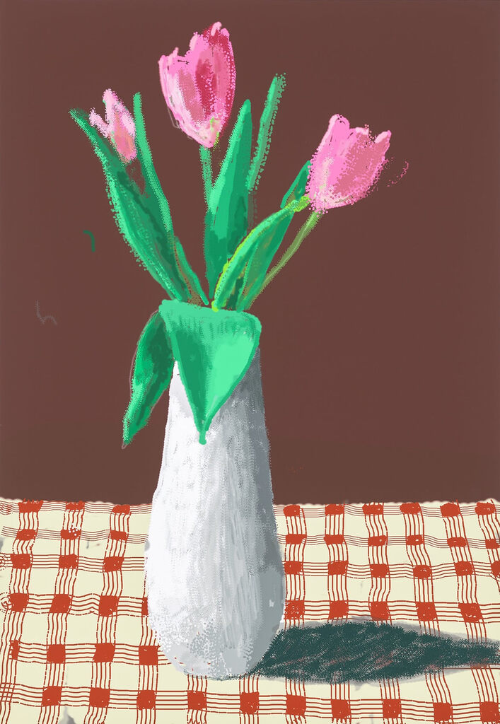 David Hockney, 2nd March 2021, A Closer Look At Some Tulips, 2021
