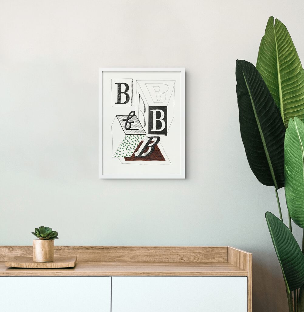 'B', From Hockneys Alphabet, image 1
