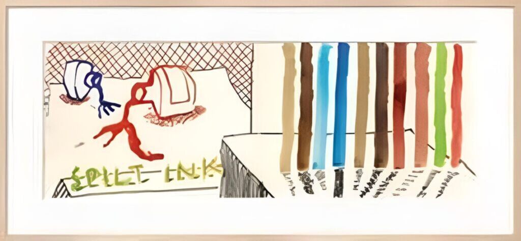 David Hockney, Spilt Ink with Tests, 2021