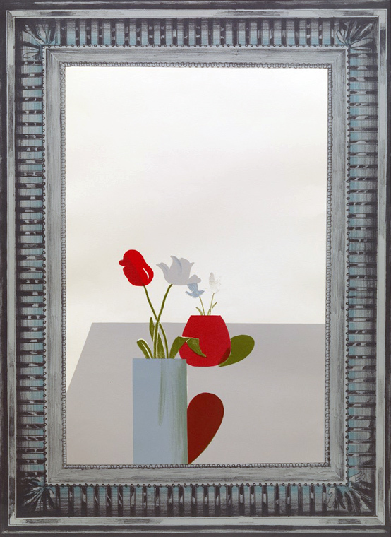 David Hockney, Picture of a Still Life Which has an Elaborate Silver Frame, 1965