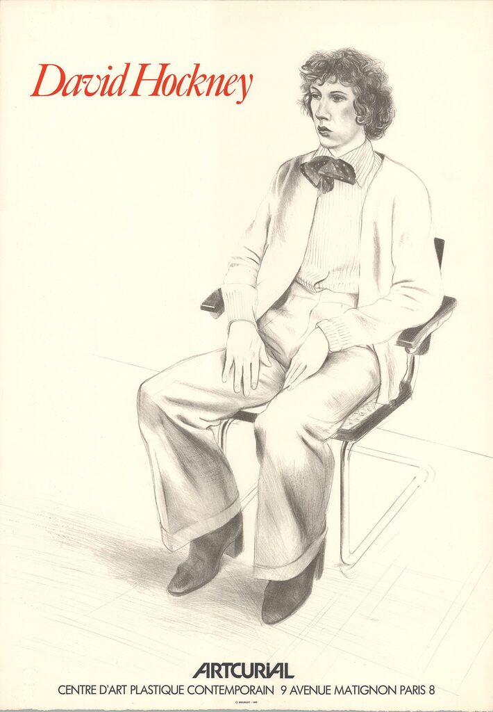 David Hockney, Portrait of Gregory Evans at ArtCurial, Paris, 1979