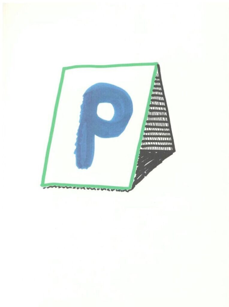 'P' from 'Hockney's Alphabet', image 1