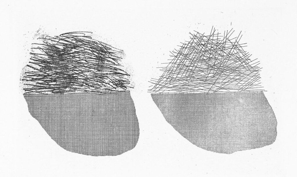 David Hockney, Straw on the left, Gold on the right, 1969
