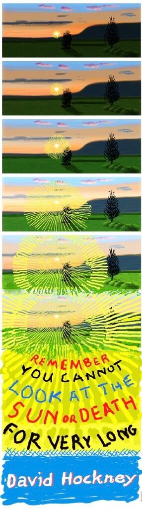 David Hockney, Remember That You Cannot Look At The Sun Or Death For Very Long, 2021
