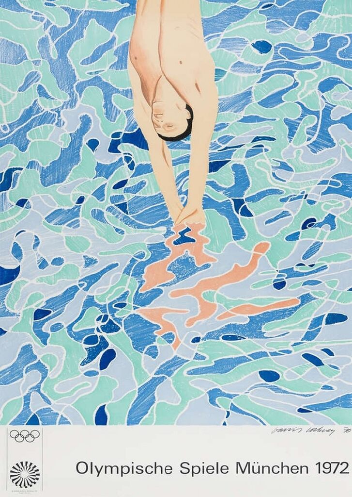 David Hockney, 1972 Munich Olympics Poster - Olympische Spiele Munchen, 1972