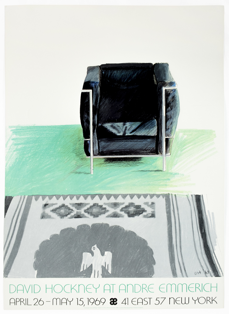 David Hockney, Andre Emmerich Gallery 1969 (Corbusier Chair and Rug 1969), 1981