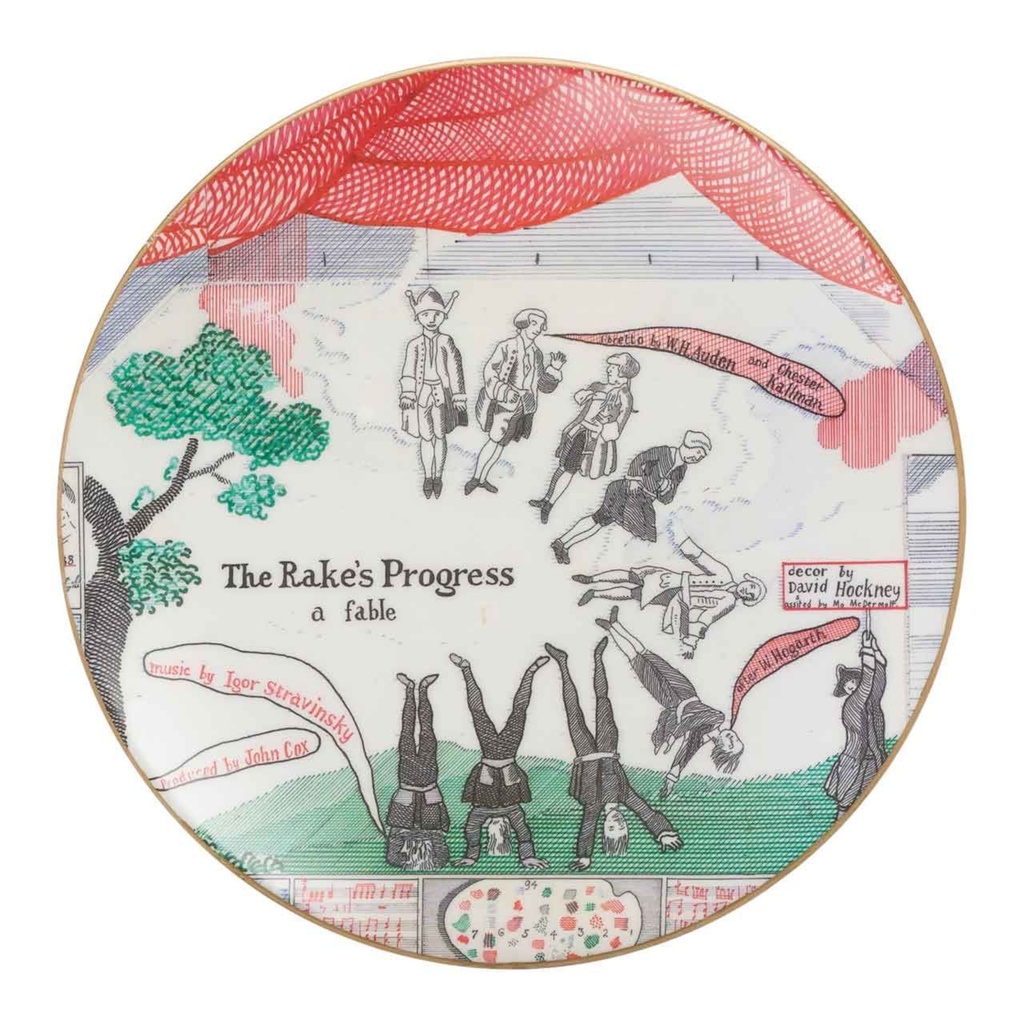 David Hockney, David Hockney - Limited edition China plate designed for The Rake's Progress Opera - new in bespoke box, 2019-2020