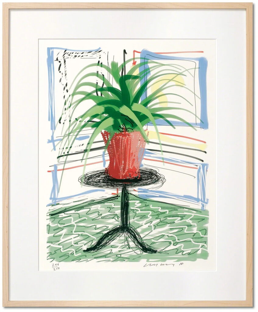 David Hockney, Untitled 468 from The Bigger Book - Art Edition, with book and stand (原木箱包装；从未开封), 2016