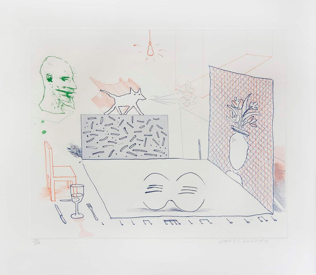 David Hockney, Discord Merely Magnifies, 1976