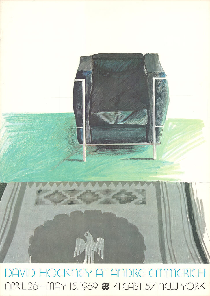 David Hockney, Corbusier Chair and Rug (sm), 1969