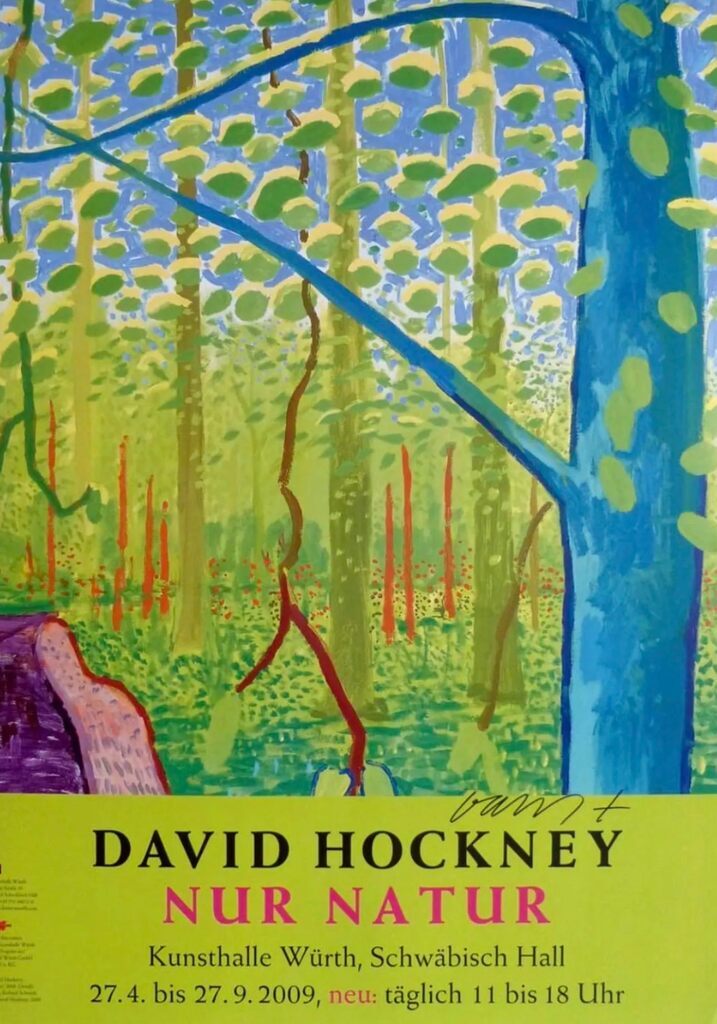 Hand Signed 'David Hockney Nur Natur'