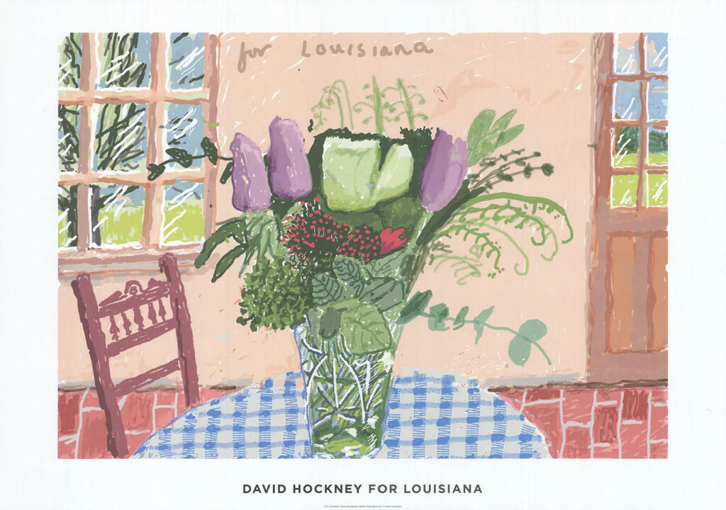 Original David Hockney poster - rare timed edition, image 1