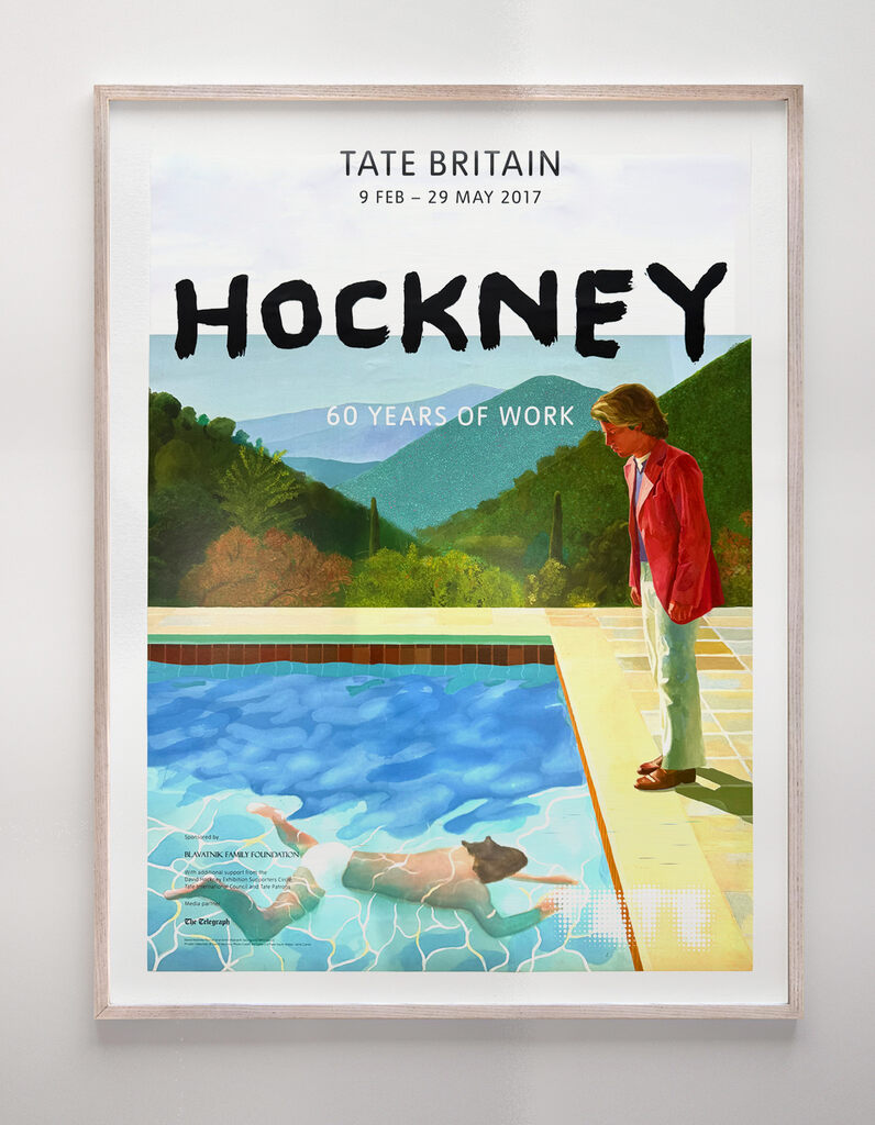 David Hockney, Portrait of an Artist (Pool with two Figures), Exhibition Poster, 2017