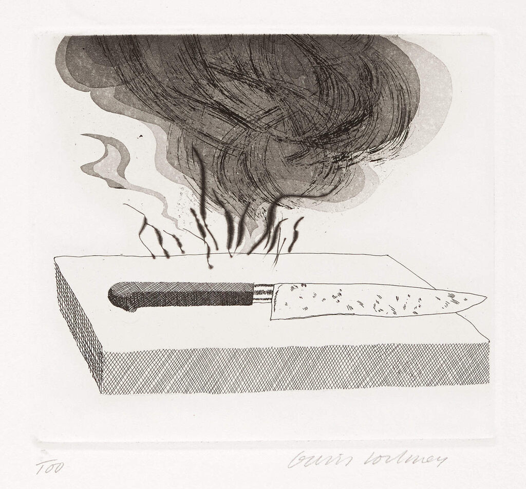 The Carpenter’s Bench, a Knife and Fire, image 1
