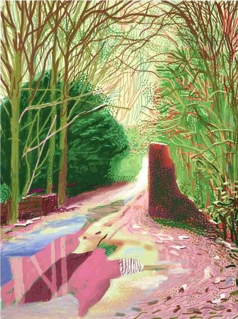 David Hockney, The Arrival of Spring in Woldgate, East Yorkshire in 2011 (Twenty Eleven) – 2 January, 2011, 2011