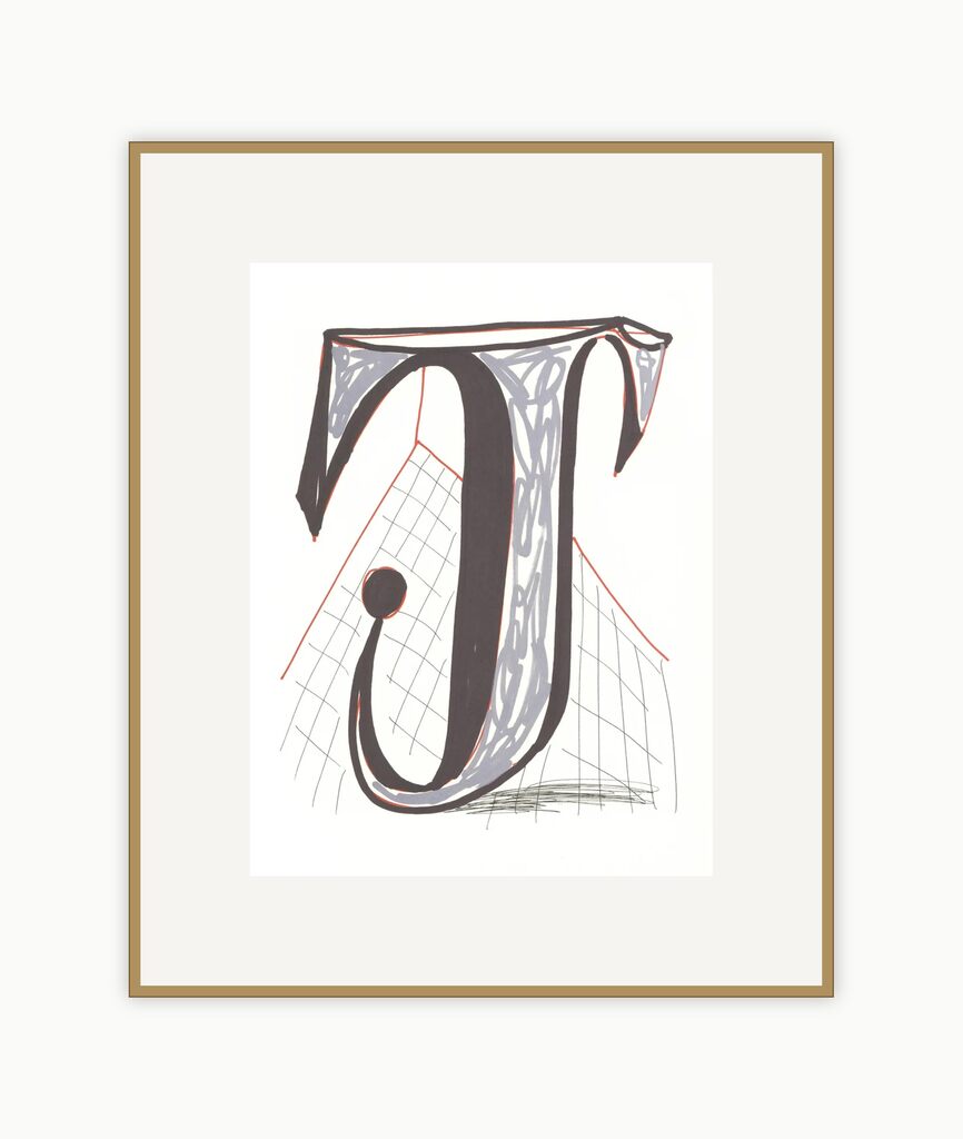 'J' from 'Hockney's Alphabet', image 1