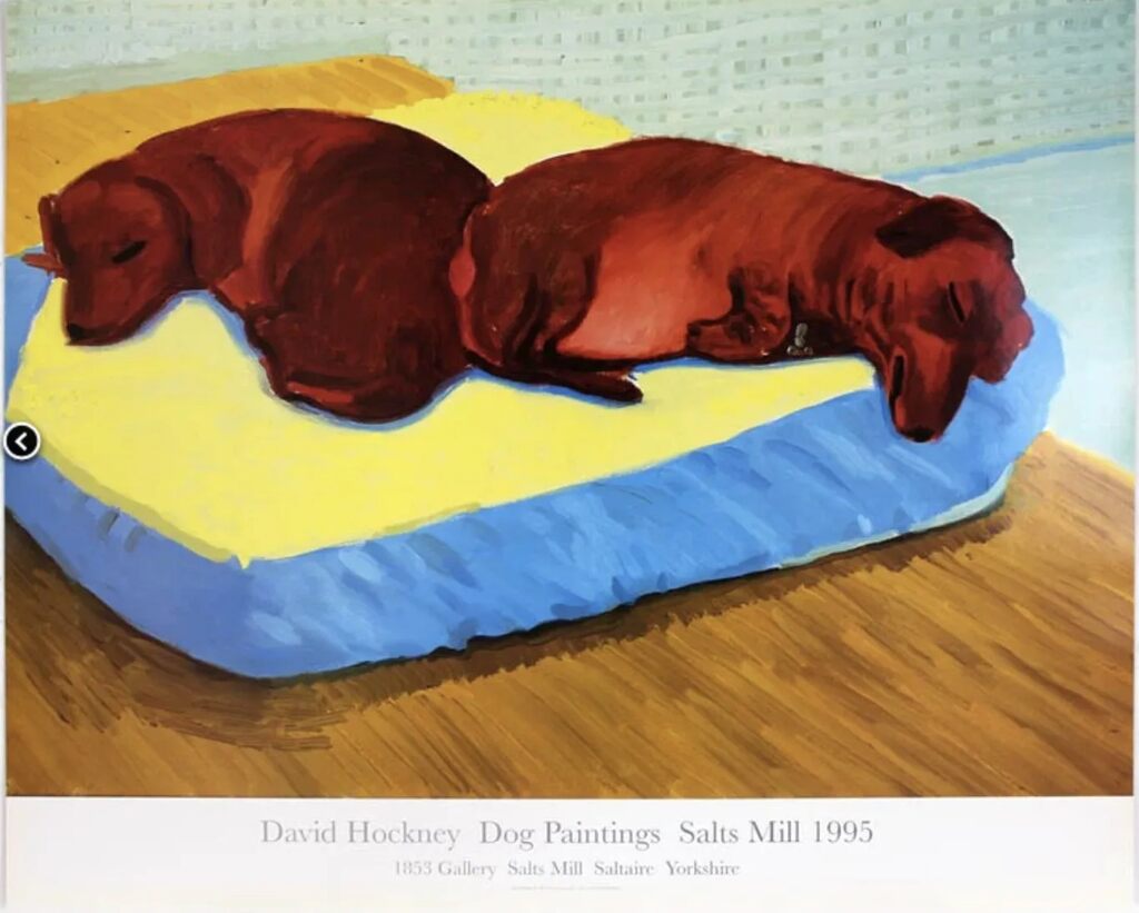 Dog 38 Two Daschunds Vintage Poster, image 1