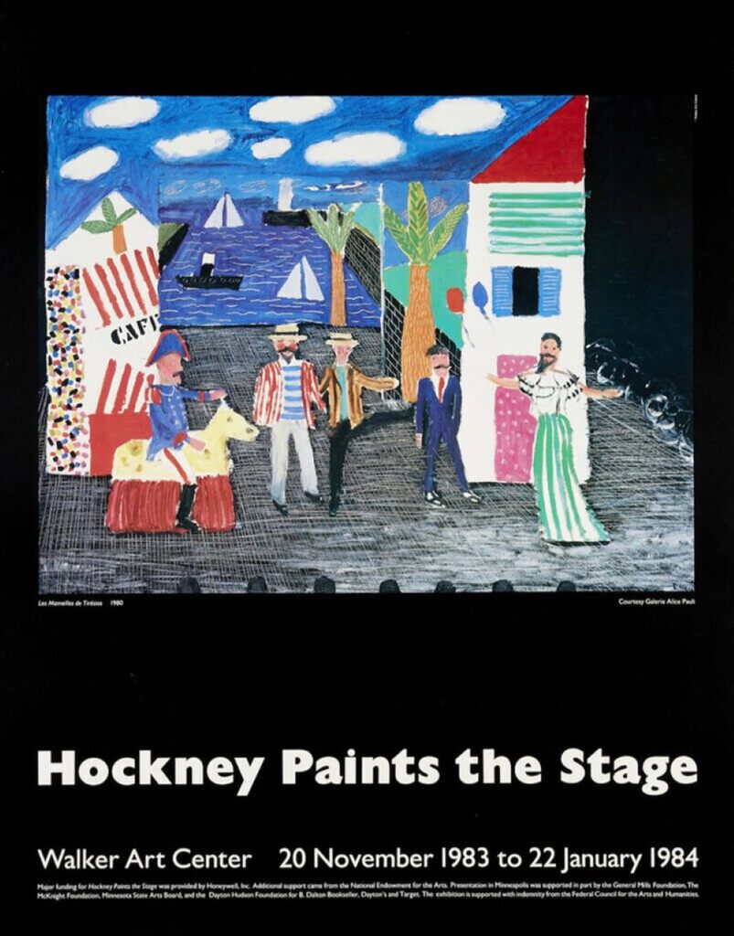 Hockney Paints The Stage Original 1983 Exhibition Poster