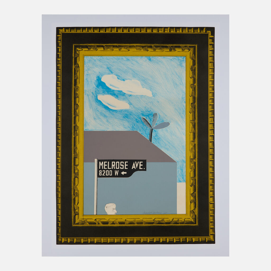 Picture of Melrose Avenue in an Ornate Gold Frame, image 1