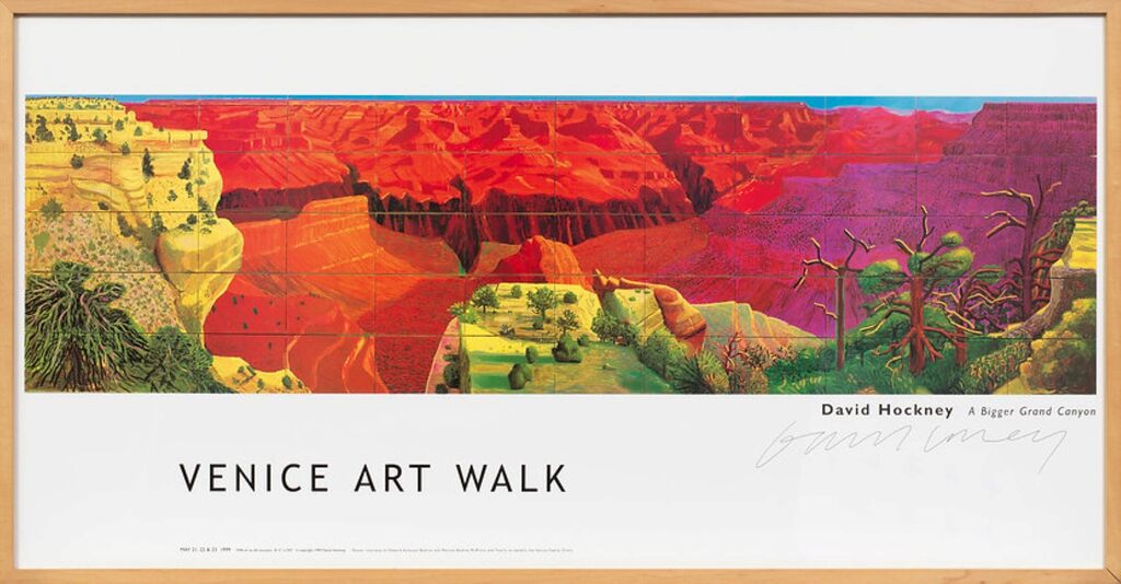 David Hockney Hand - Signed Venice Art Walk, image 1