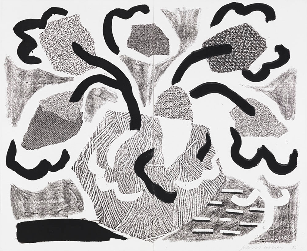 David Hockney, Grey Blooms, May, 1986