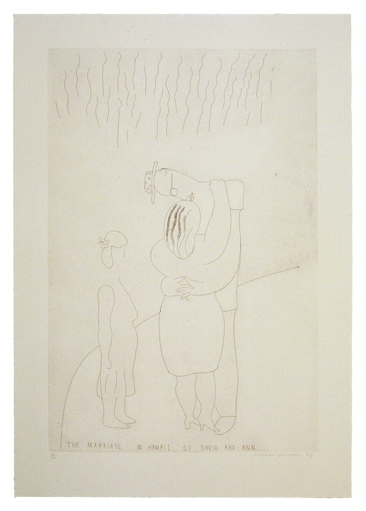 David Hockney, The Marriage in Hawaii of David and Ann, 1984