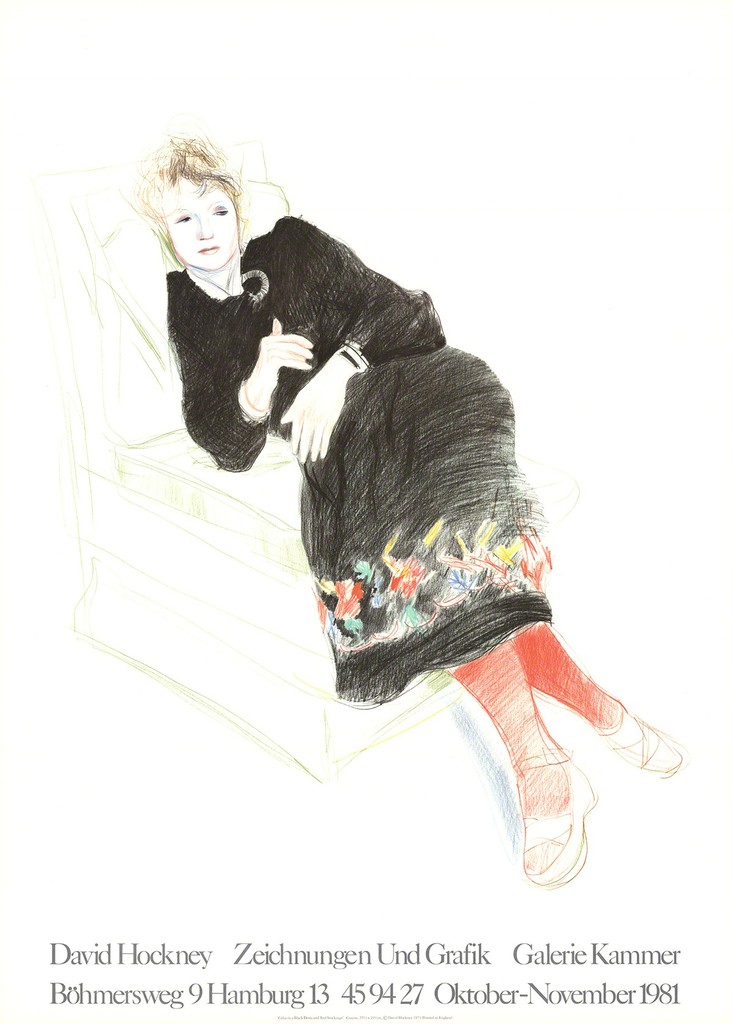 Celia In A Black Dress With Colored Border, image 1