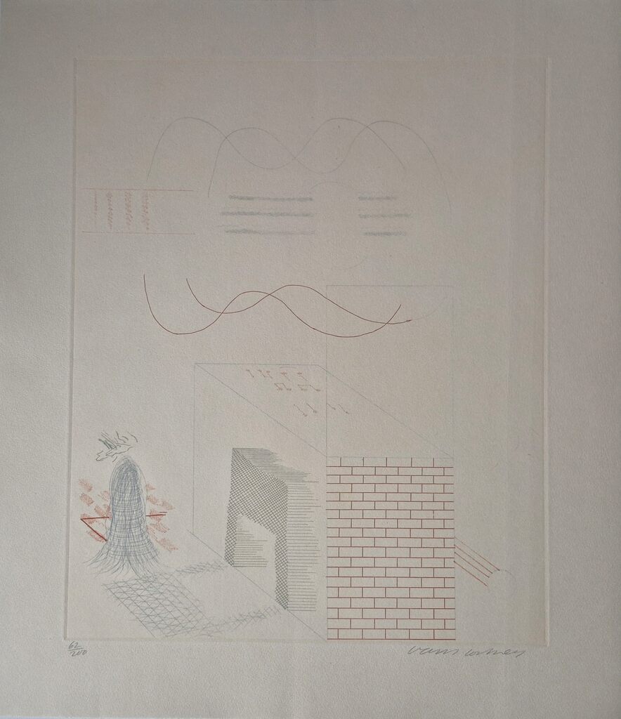 David Hockney, Buzzing of the Blue Guitar, 1977