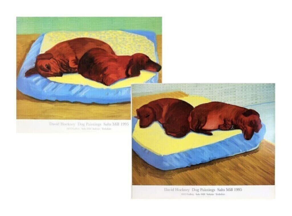 David Hockney, Dog 38 and Dog 43 (set of 2), 1995