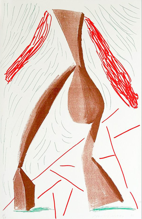 David Hockney, Walking, June, 1986, 1986