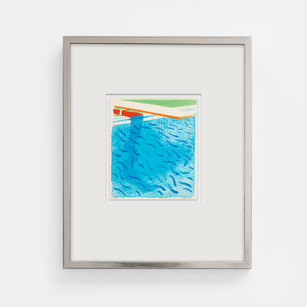 Pool made with paper and blue ink for book, image 1