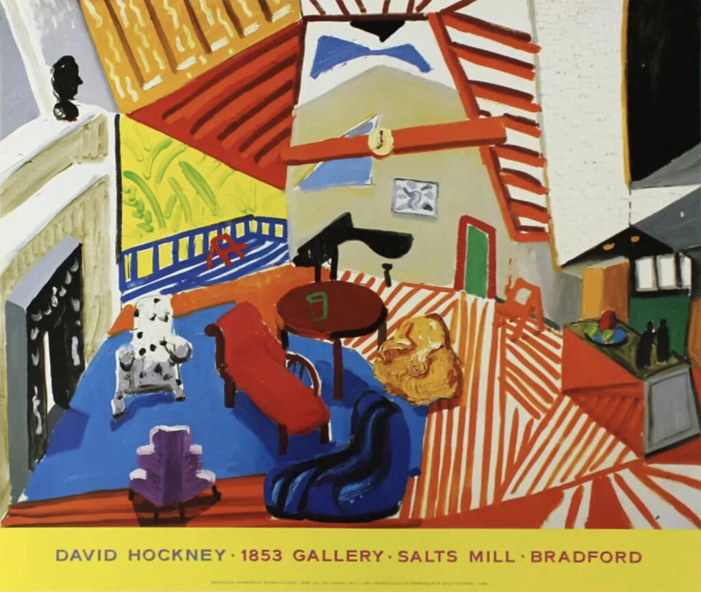 David Hockney, Montcalm Interior at 7 O'Clock Vintage poster, 1998