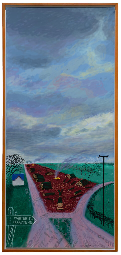 David Hockney, Less Trees Near Warter, 2009
