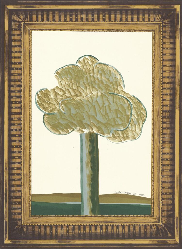 David Hockney, Picture Of A Landscape In An Elaborate Gold Frame, 1965