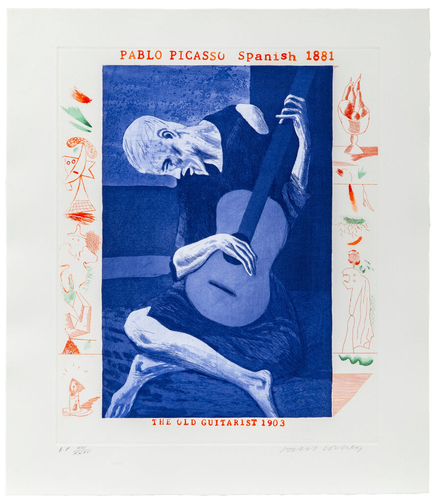 David Hockney, The Old Guitarist, 1976-1977