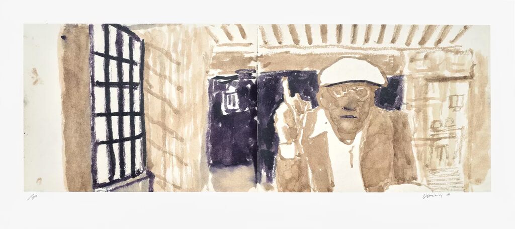 David Hockney, David Hockney Self Portrait in My Living Room, 2021