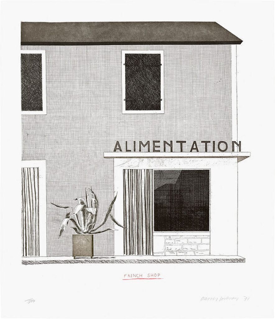 David Hockney, David Hockney The French Shop, 1971
