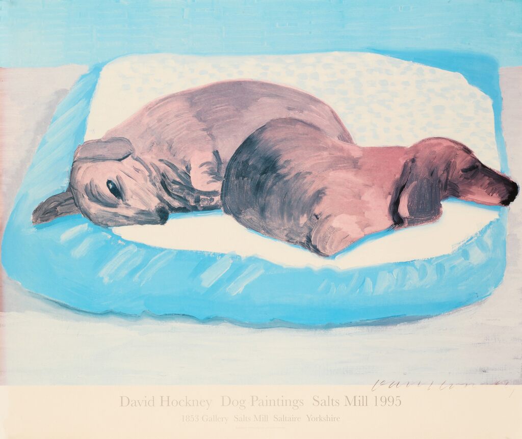 David Hockney, Dog Paintings Salts Mill, 1995