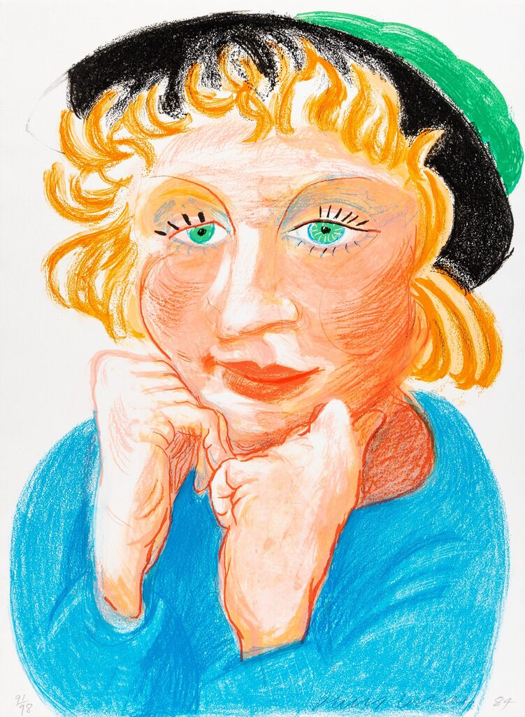 David Hockney, Celia with Green Hat, from Moving Focus, 1984