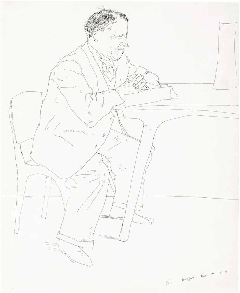 David Hockney, Artist's Father Reading at Table, 1972