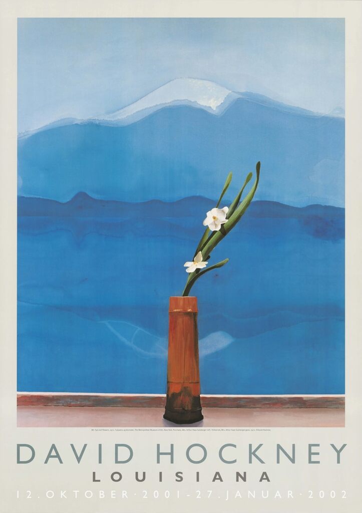 David Hockney, Mt. Fuji and Flowers, 2002