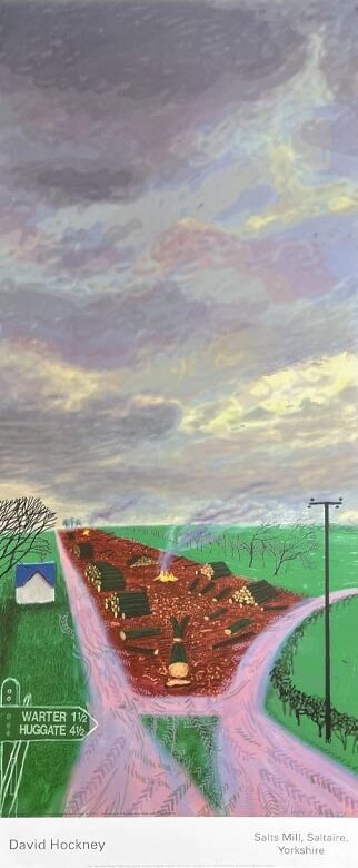 David Hockney, Less Trees Near Warter (2009), 2009