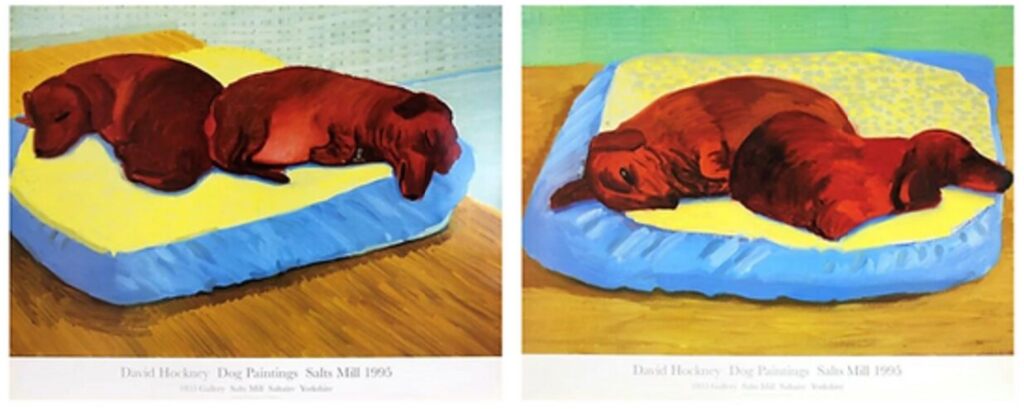 David Hockney, The Set of Two - Dog 38 and Dog 43 (Stanley and Boodge), 1995